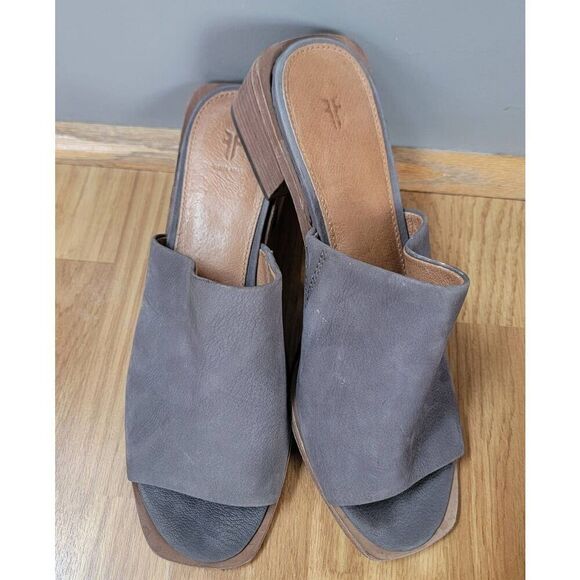 Frye Lucia Leather Mule Sandal 8 - Picture 1 of 7